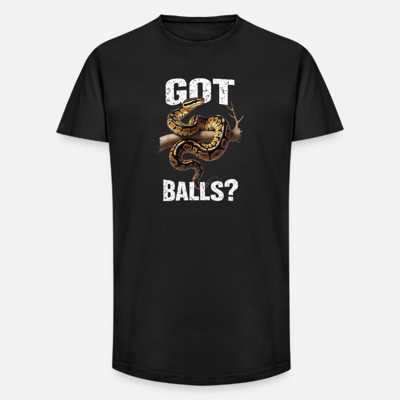 Königspython Schlangen Liebhaber Terrarium Python - Long Fit Männer T-Shirt - Schwarz