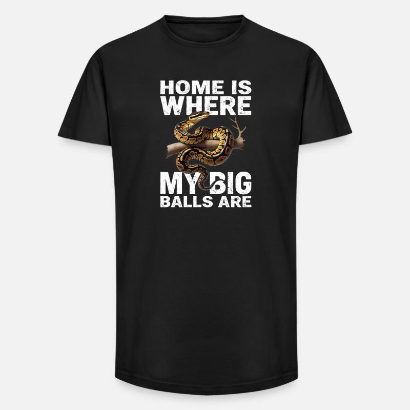 Königspython Schlangen Liebhaber Terrarium Python - Long Fit Männer T-Shirt - Schwarz