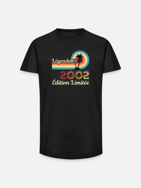 Legendary 2002, limitierte Ausgabe - Long Fit Männer T-Shirt - Schwarz