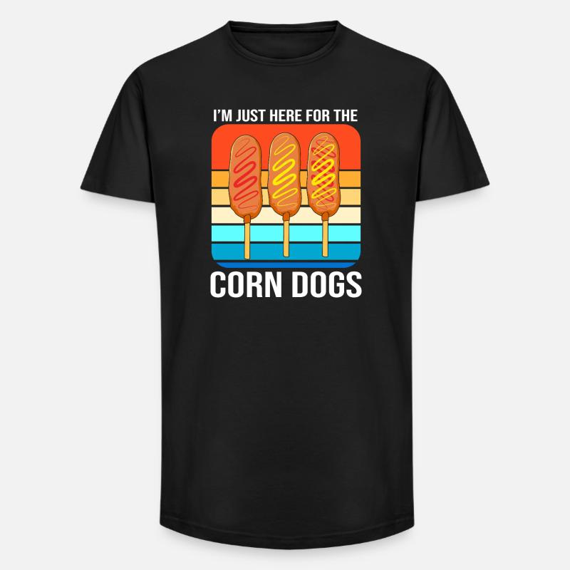 Corn Dog - Long Fit Männer T-Shirt - Schwarz