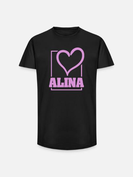 Geschenk für Alina - Long Fit Männer T-Shirt - Schwarz