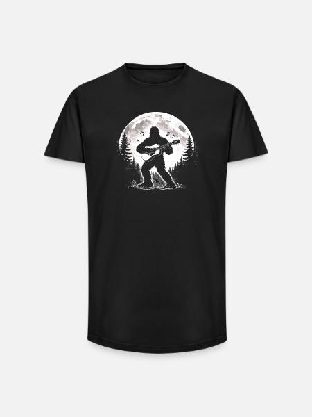 Bigfoot Gitarrist - Long Fit Männer T-Shirt - Schwarz