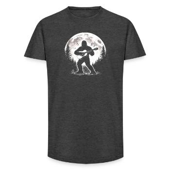 Bigfoot Gitarrist - Long Fit Männer T-Shirt - Anthrazit - Vorne - AI Model Male 185 light (185cm)