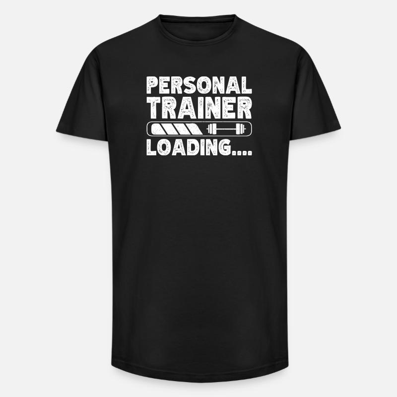 Powerlifting Bodybuilder Personal Trainer Loading - Long Fit Männer T-Shirt - Schwarz