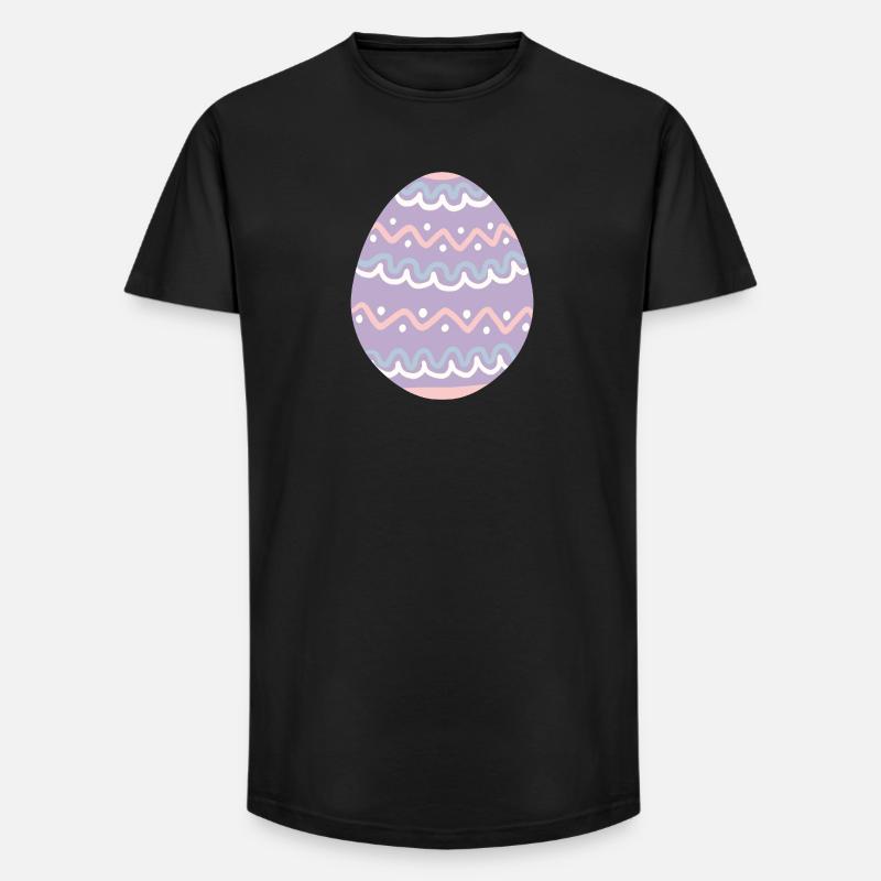 Pastel Wavy Easter Egg - Long Fit Men's T-Shirt - black