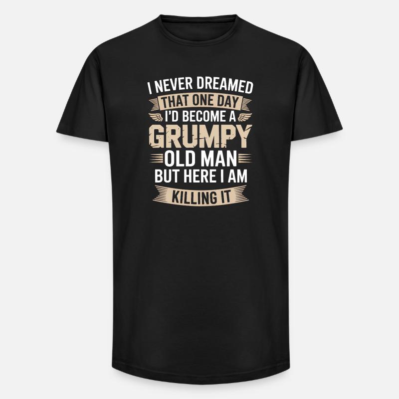 Grumpy Old Man: Killing It - Long Fit Men's T-Shirt - black