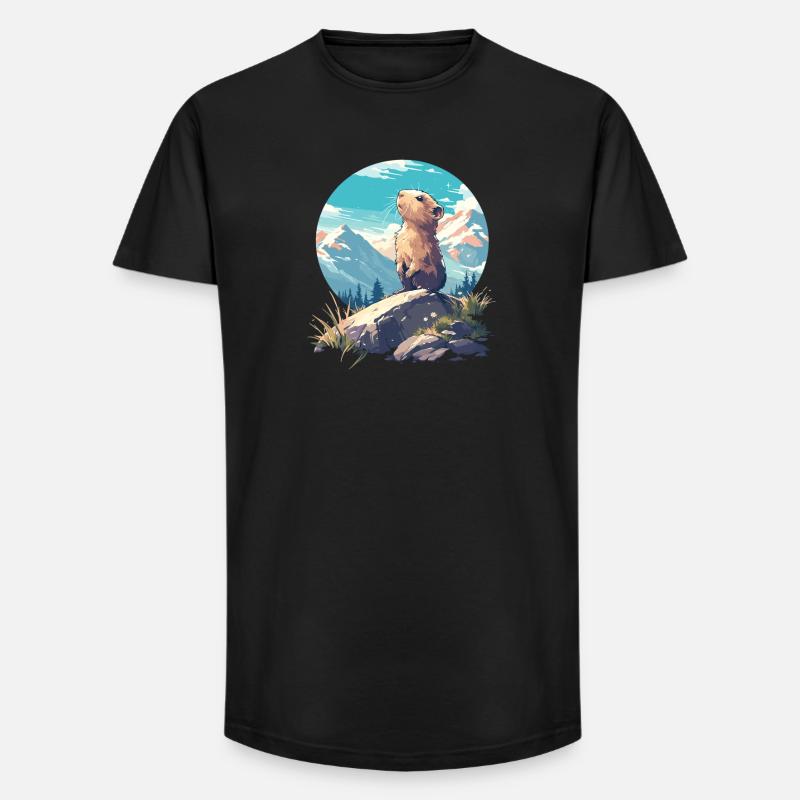 Lemminge Lemming - Long Fit Männer T-Shirt - Schwarz
