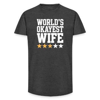 Die beste Ehefrau der Welt Tee - Long Fit Männer T-Shirt - Anthrazit - Vorne - AI Model Male 185 light (185cm)