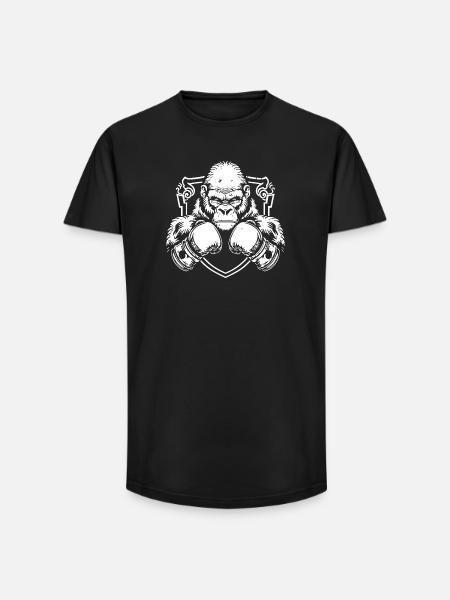 Gorilla Boxing MMA - Long Fit Men's T-Shirt - black