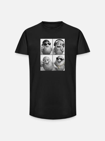 Kernknollen Groove Collage - Long Fit Men's T-Shirt - black