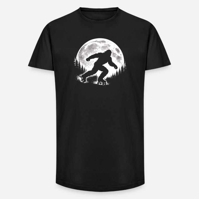 Bigfoot Roller Skater - Long Fit Männer T-Shirt - Schwarz
