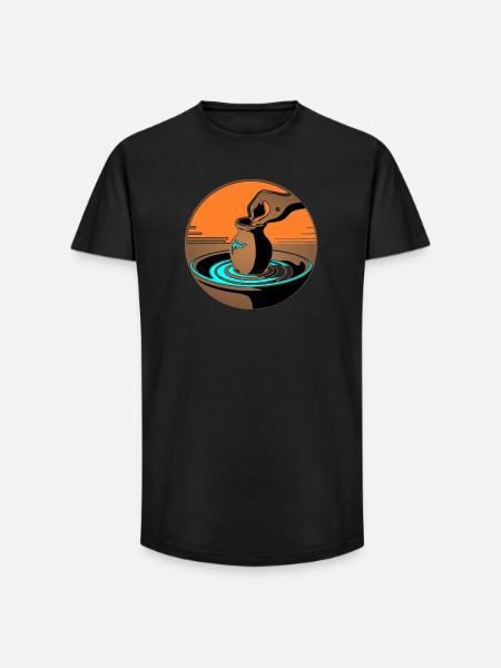 Zen Pottery Master - Blue Edition - Long Fit Men's T-Shirt - black