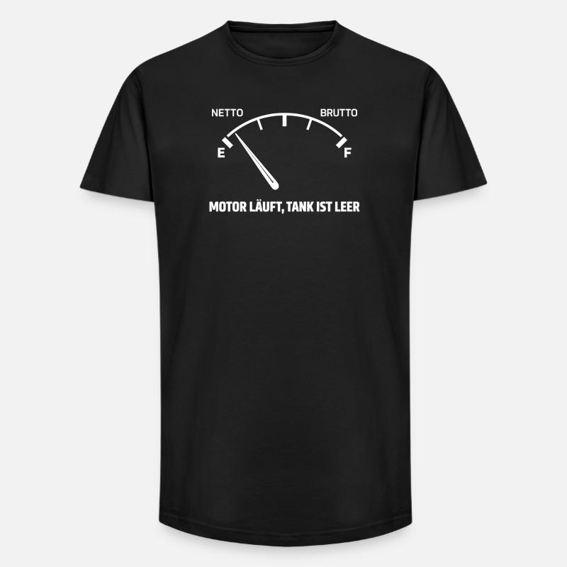 Engine runs tank empty - Long Fit Men's T-Shirt - black