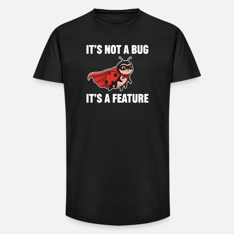 Kein Bug, nur Feature – Superheld Marienkäfer  - Long Fit Männer T-Shirt - Schwarz