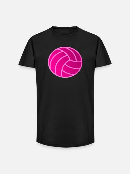 Pink Volleyball - Long Fit Men's T-Shirt - black