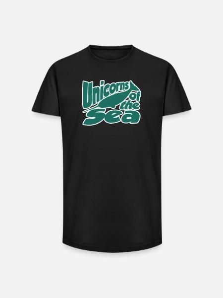 Einhörner des Meeres - Long Fit Männer T-Shirt - Schwarz