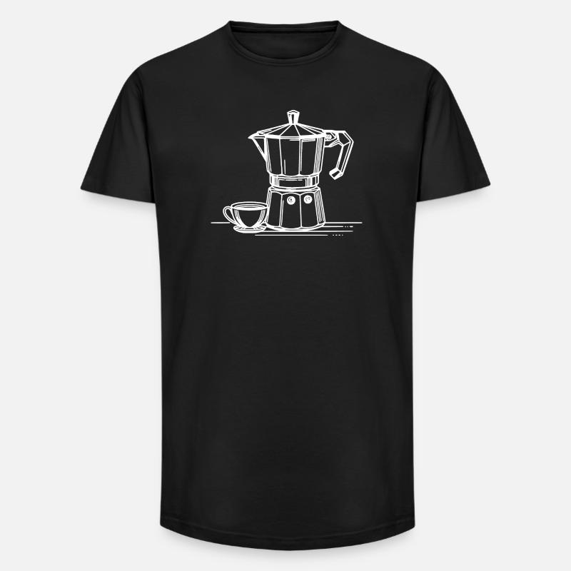 Bialetti - Long Fit Männer T-Shirt - Schwarz