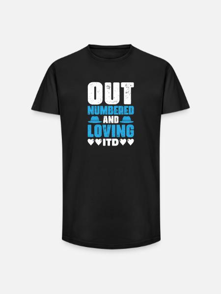 Dad father of three girls daughters - Long Fit Men's T-Shirt - black