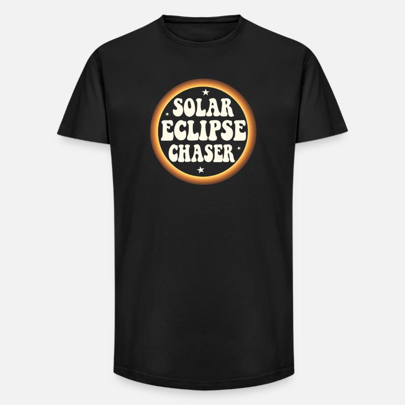 Solar eclipse chaser - Long Fit Men's T-Shirt - black