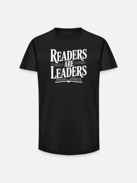 Les lecteurs sont des leaders - T-shirt coupe longue homme - noir