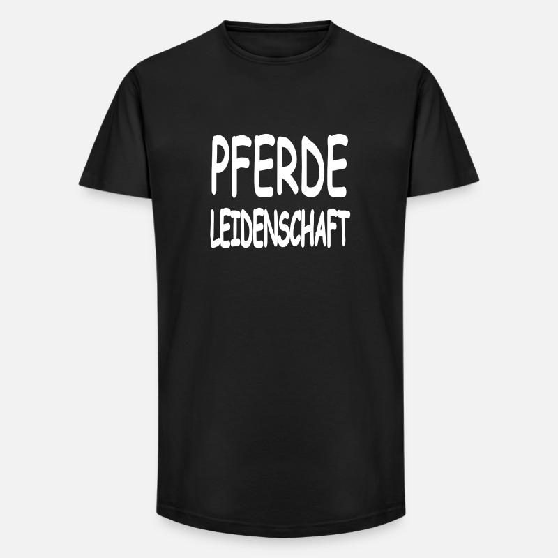 Pferde - Long Fit Männer T-Shirt - Schwarz