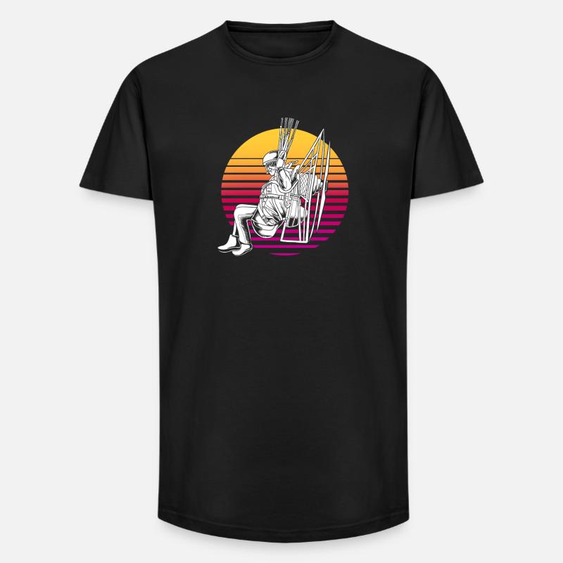 Gleitschirm Gleitschirmfliegen Paragliding - Long Fit Männer T-Shirt - Schwarz