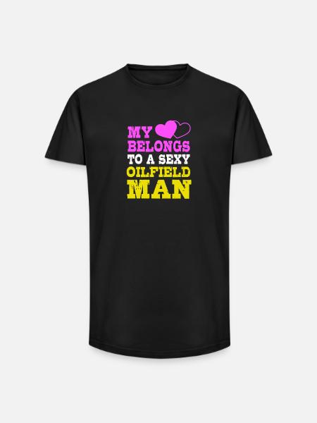 Ölfeld Ehefrau Bohrinsel Ölbohrinsel - Long Fit Männer T-Shirt - Schwarz