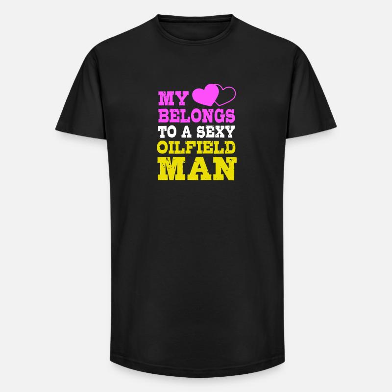 Ölfeld Ehefrau Bohrinsel Ölbohrinsel - Long Fit Männer T-Shirt - Schwarz