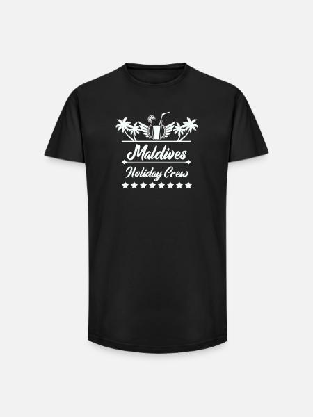 Maldives Holiday Crew - Long Fit Men's T-Shirt - black