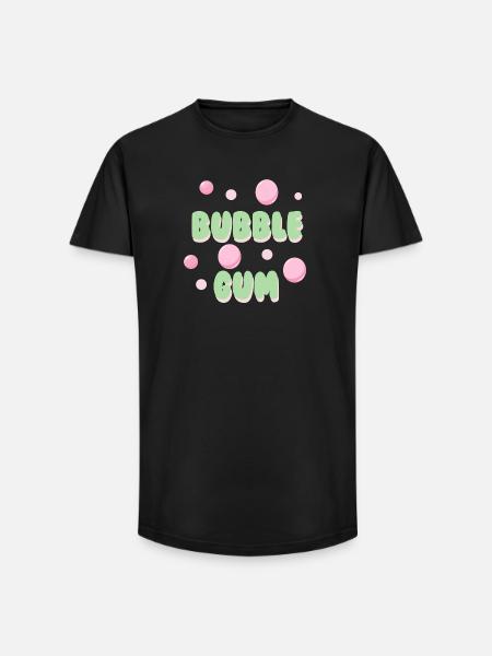Bubble Gum Pastel Retro-Typografie - Long Fit Männer T-Shirt - Schwarz