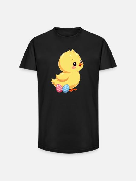 Chicks at Easter - Long Fit Men's T-Shirt - black