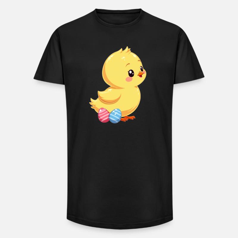 Chicks at Easter - Long Fit Men's T-Shirt - black