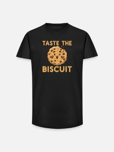 Taste the Biscuit - Long Fit Men's T-Shirt - black