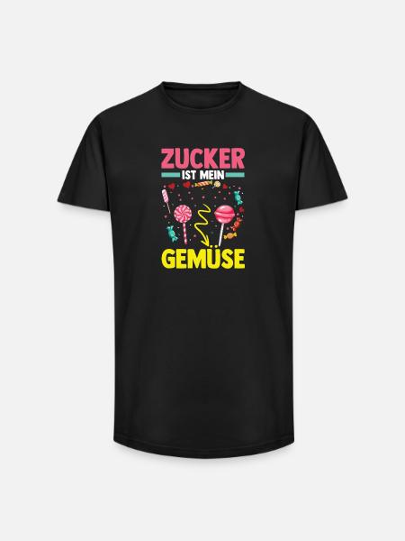 Süschigkeiten Naschkatze Süßes Mädchen - Long Fit Männer T-Shirt - Schwarz
