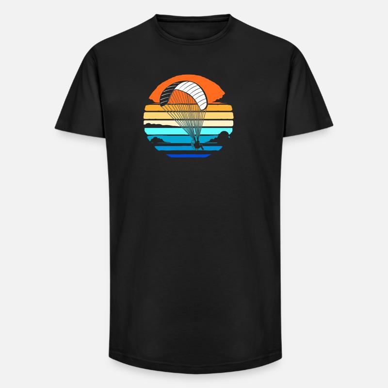 Parapendio - T-shirt uomo a vestibilità lunga - nero