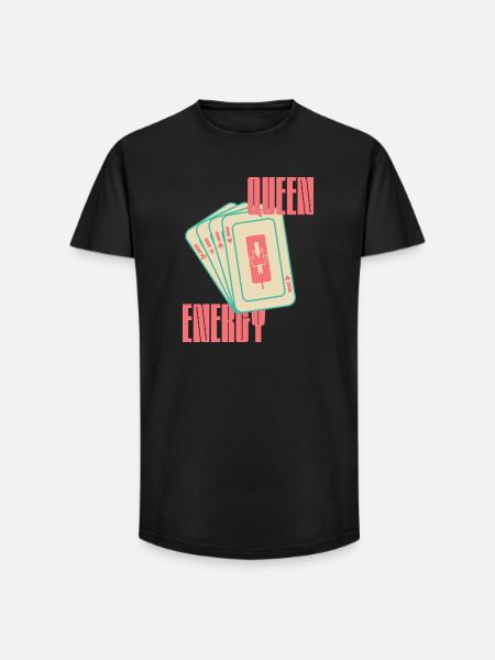 Queen Energy - Long Fit Men's T-Shirt - black