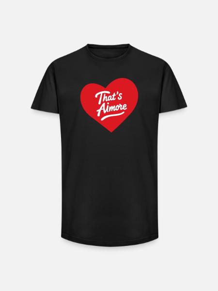 "That's Aimore" pun with heart - Long Fit Men's T-Shirt - black