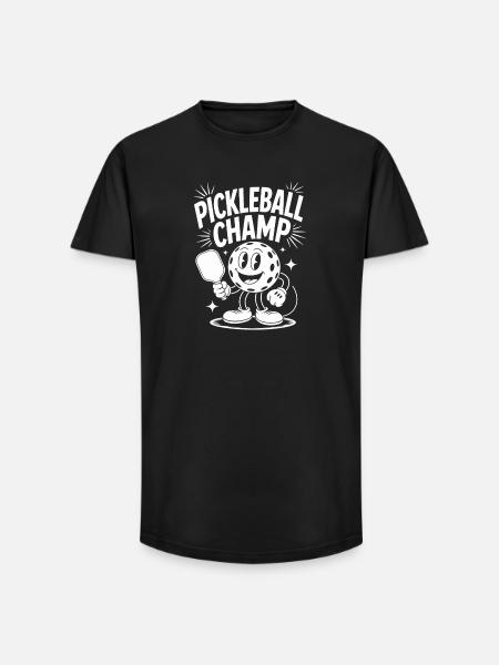 Pickleball Champion Cartoon - Long Fit Men's T-Shirt - black