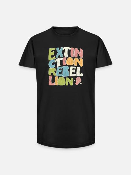 Extinction rebellion retro - Long Fit Männer T-Shirt - Schwarz