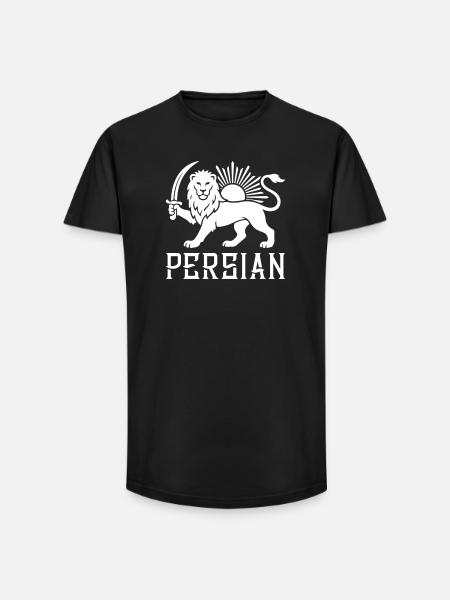 Persian Lion Persia Iran - Long Fit Men's T-Shirt - black