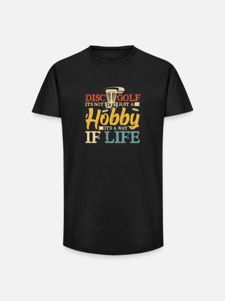 Disc Golf Geschenke Discgolf - Long Fit Männer T-Shirt - Schwarz