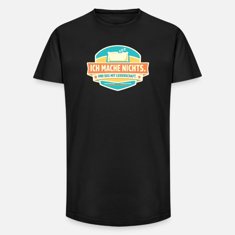 Doing nothing with passion - Long Fit Men's T-Shirt - black
