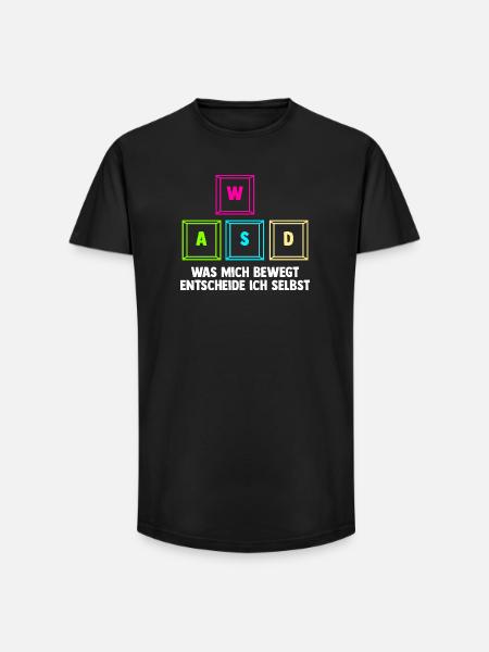 Gaming Computer Gamer Gaming Gamer - Long Fit Men's T-Shirt - black