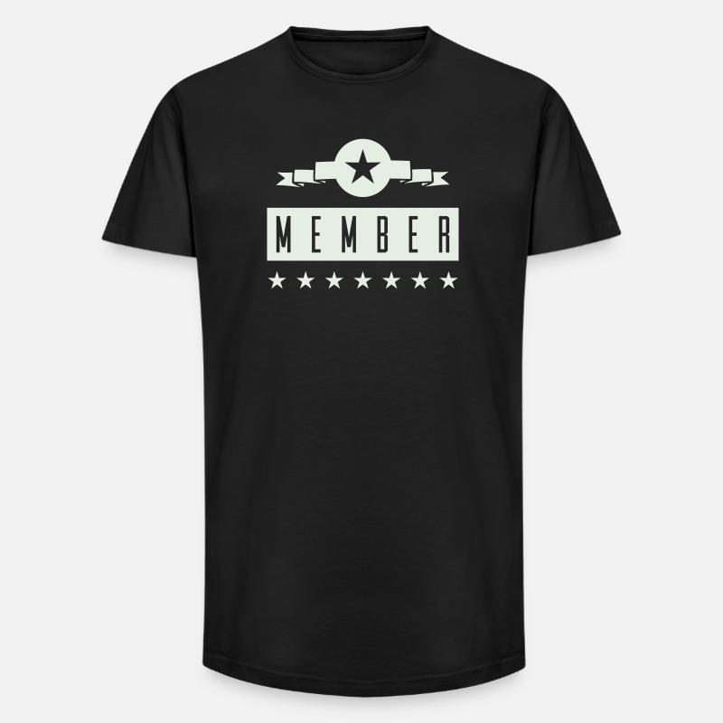 member - Long Fit Männer T-Shirt - Schwarz