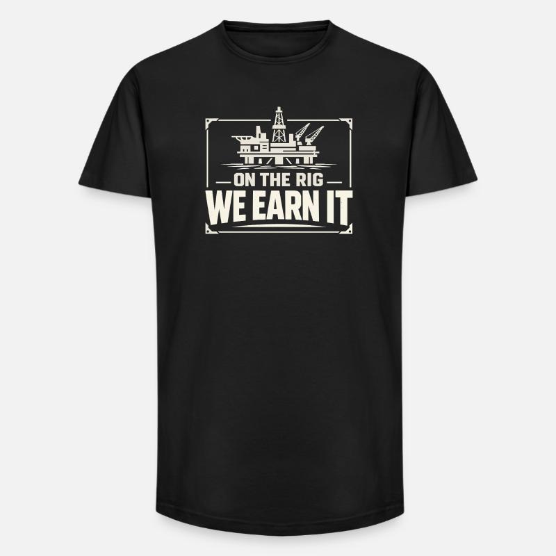 Offshore-bohrer-rig-bohrer Bohrboden Offshore - Long Fit Männer T-Shirt - Schwarz