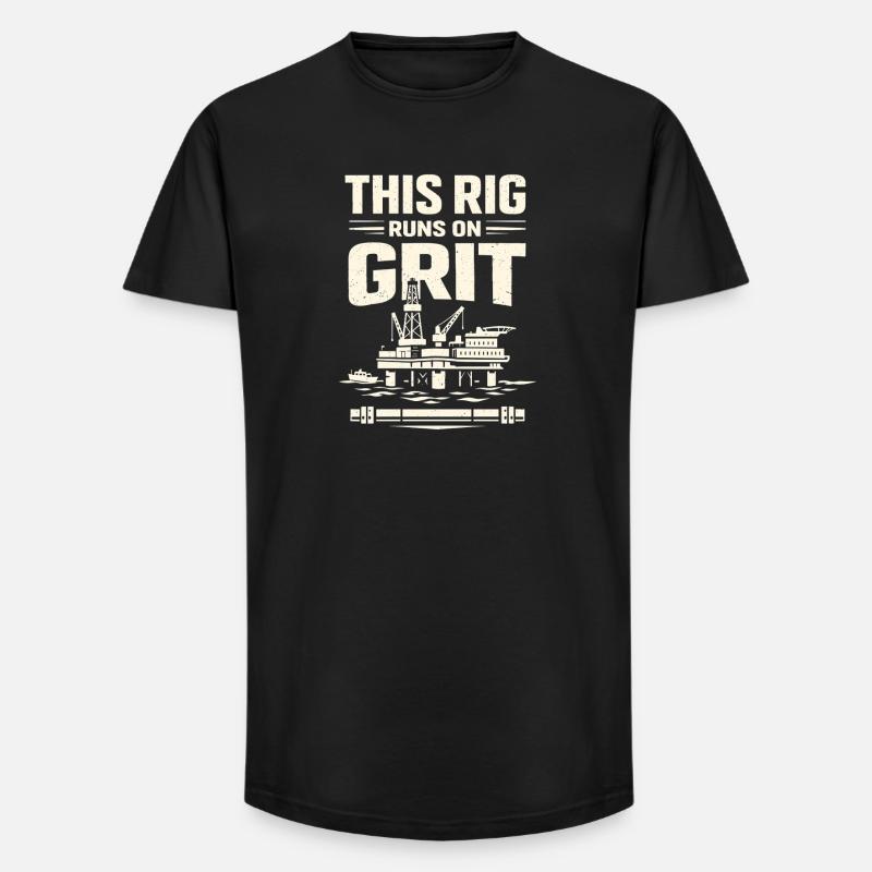 Offshore-bohrer-rig-bohrer Bohrboden Offshore - Long Fit Männer T-Shirt - Schwarz