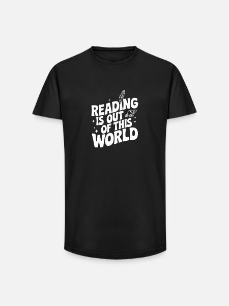 Lesen ist außerirdisch - Long Fit Männer T-Shirt - Schwarz