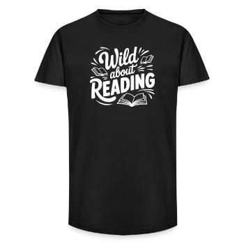 Wild about Reading - Long Fit Men's T-Shirt - black - Front - AI Model Male 185 light (185cm)