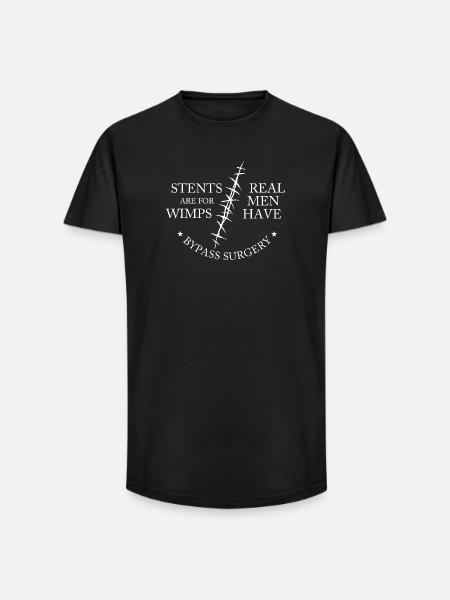 Bypass-Operation Humor-Herz-Überlebender - Long Fit Männer T-Shirt - Schwarz