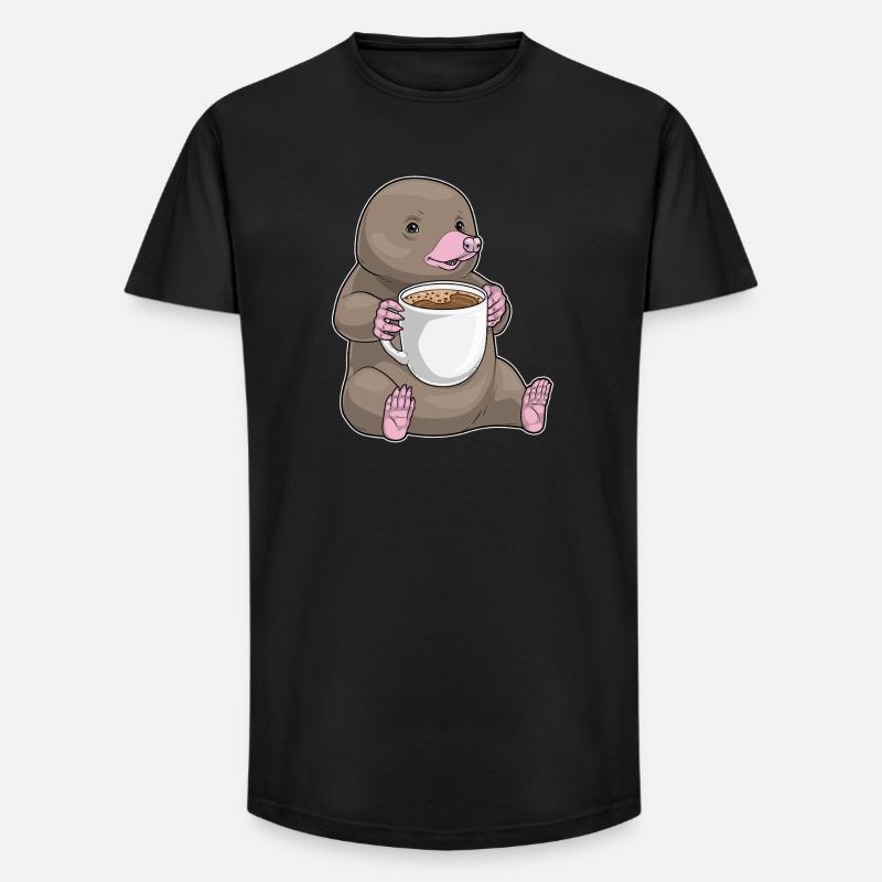 Mole Coffee Mug - Long Fit Men's T-Shirt - black